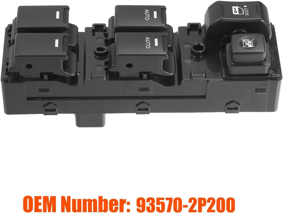 93570-2P200 Front Left Power Control Window Switch Driver Compatible with 2010-2012 Kia Sorento, Driver Side Electric Master Window Switch Replacement for Sorento 2010 2011 2012 Replace OE 935702P200