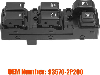 93570-2P200 Front Left Power Control Window Switch Driver Compatible with 2010-2012 Kia Sorento, Driver Side Electric Master Window Switch Replacement for Sorento 2010 2011 2012 Replace OE 935702P200