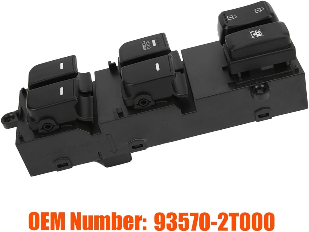 93570-2T000 Front Left Power Control Window Switch Driver Compatible with 2010-2013 Kia Optima Replace# 935702T000, Driver Side Electric Master Window Switch Replacement for Optima 2010 2011 2012 2013