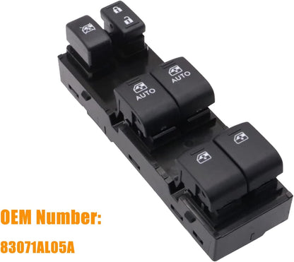 Power Window Control Switch fit for Subaru Outback Legacy 2015-2016, Replace OEM 83071AL05A, Front Left Driver Side Power Window Master Control Switch Button 15-16