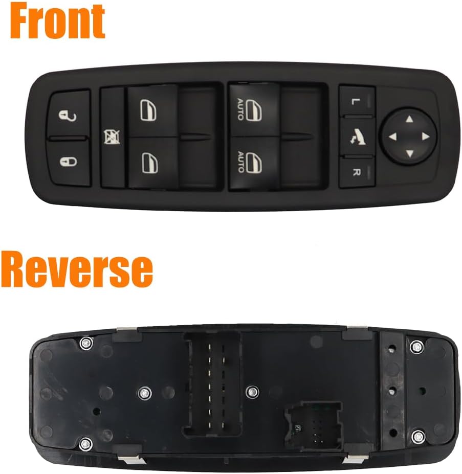 Power Window Master Control Switch Fit for 2012-2015 Chrysler Town & Country,for Dodge Grand Caravan,for 2013-2015 Dodge Ram 1500 2500 with Double Auto Button 3+9 pins Replace OE 68110867AB,68110867AA