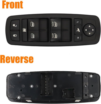 Power Window Master Control Switch Fit for 2012-2015 Chrysler Town & Country,for Dodge Grand Caravan,for 2013-2015 Dodge Ram 1500 2500 with Double Auto Button 3+9 pins Replace OE 68110867AB,68110867AA