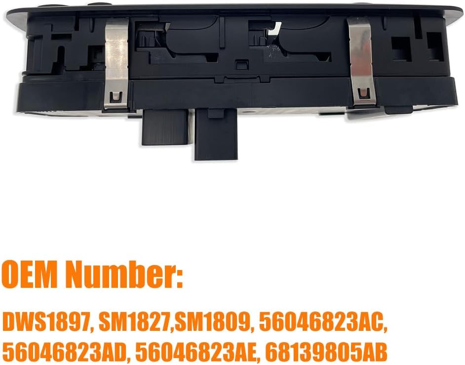 56046823AE Power Window Master Control Switch Fit for 2011-2020 Chrysler 300, for 2015-2017 Chrysler 200, for 2011-2019 Dodge Charger, for 2016-2022 Ram 1500 2500 3500 with Double Auto Button,3+8 Pins