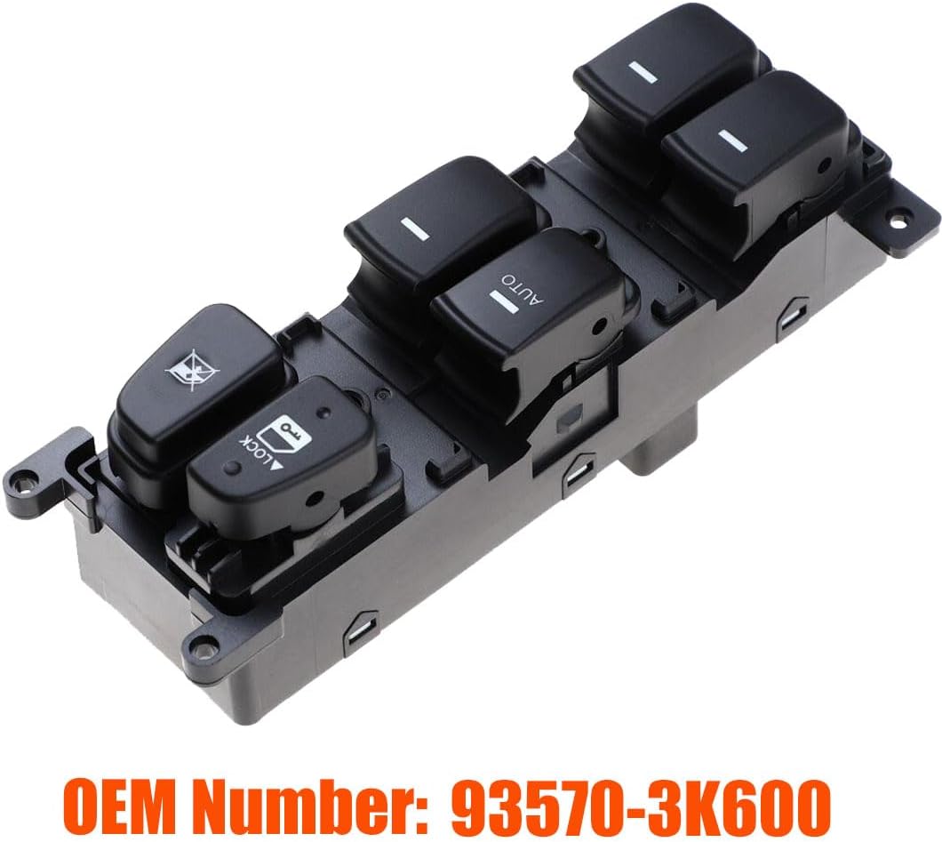 93570-3K600 Front Left Power Control Window Switch Driver Compatible with 2008-2010 Hyundai Sonata Replace# 935703K600 Driver Side Electric Master Window Switch Button Replacement for Sonata 2008-2010