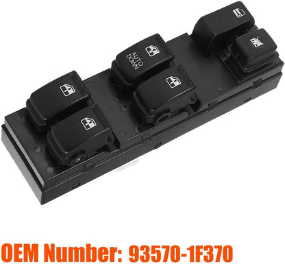 93570-1F370 Front Left Power Control Window Switch Driver Compatible with 2005-2010 Kia Sportage LX Replace# 935701F370 Replacement for Driver Side Electric Master Window Switch for Sportage 2005-2010
