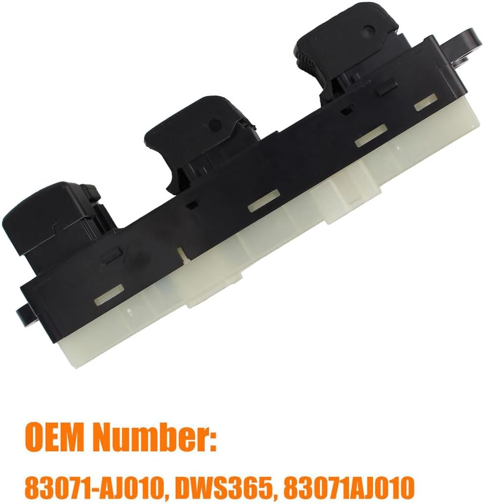 83071-AJ010 Driver Side Master Power Window Switch Replacement for S-ubaru Outback & S-ubaru Legacy 2010-2012 Replace OE DWS365 for Door Power Window Switch Button Fit for 10-12 S-ubaru Outback Legacy