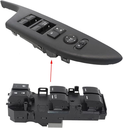 Front Left Driver Side Master Window Switch Compatible with Honda Accord Sedan 2008-2012 Replace OE 35750-TB0-H01 | Fit for 08-12 Honda Accord Power Window Master Single Auto Switch Buttons