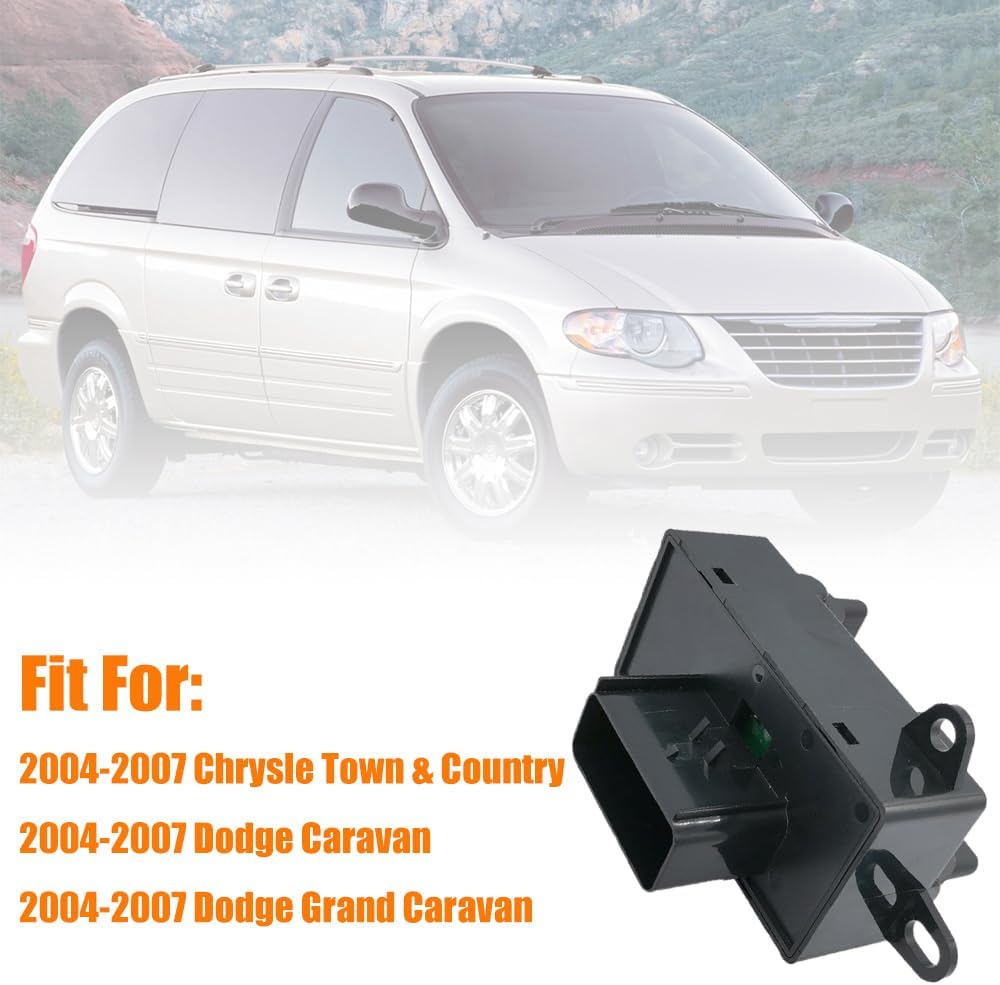 Power Window Master Control Switch Fit for Chrysler Town & Country, Dodge Caravan/Dodge Grand Caravan 2004-2007 Replace OE 4685732AC, 901449 for Front Left Driver Side Power Window Switch Button