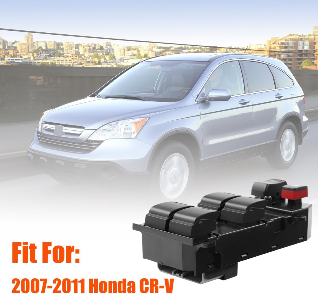 Front Left Power Control Window Switch Driver Compatible with 2007-2011 Honda CRV Replace# 35750-SWA-K01 for Driver Side Power Master Window Switch for CR-V 2007 2008 2009 2010 2011