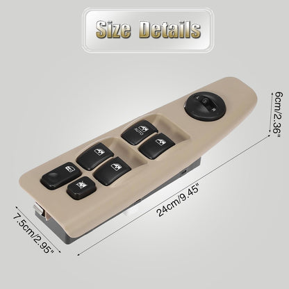 93570-2F200 Front Left Power Auto Window Switch Driver Compatible with 2004-2009 Kia Spectra & Cerato, Driver's Side Electric Master Window Switch Button Replacement for Kia Spectra & Cerato 2004-2009