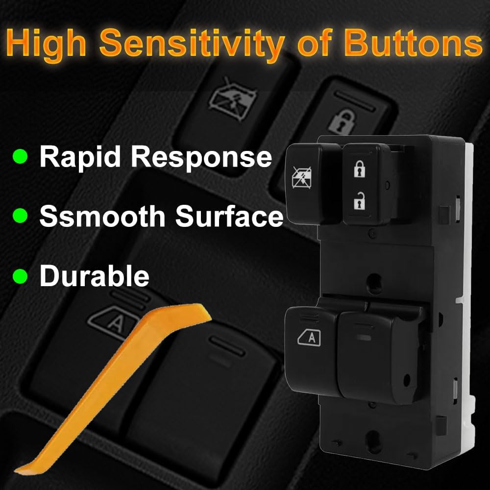 Front Drive Side Power Window Master Control Switch Fit for Nissan Frontier 2006-2016 King Cab/Extended Cab Replaces OE# 25401-ZP50A