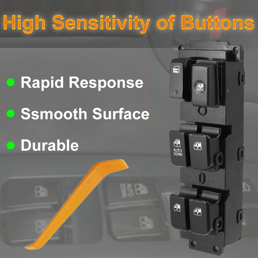 93570-2B100 Front Left Power Control Window Switch Driver Compatible with 2007-2011 Hyundai Santa Fe CM Replace OE 93570-2B730 Driver Side Electric Master Window Switch Fit for Santa Fe CM 2007-2011