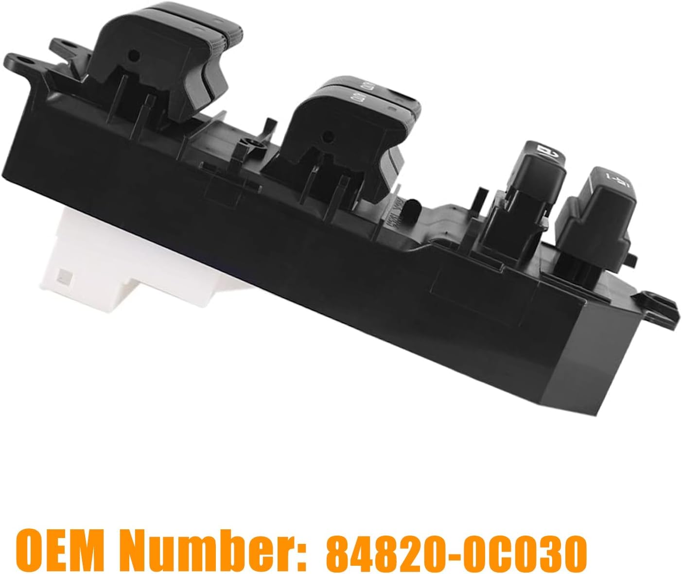 Power Window Control Switch fit for Toyota Tundra 2007-2013 Replace OEM 84820-0C030, Front Left Driver Side Power Window Master Control Switch Button with Double Auto Orange Light