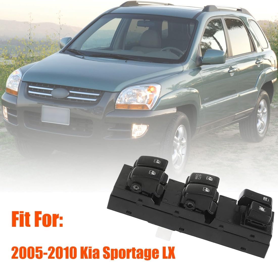 93570-1F370 Front Left Power Control Window Switch Driver Compatible with 2005-2010 Kia Sportage LX Replace# 935701F370 Replacement for Driver Side Electric Master Window Switch for Sportage 2005-2010