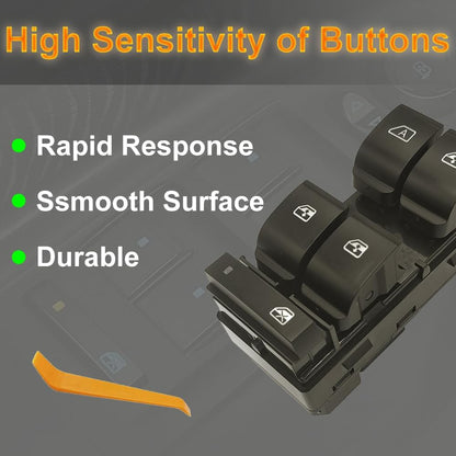 20945129 Driver Side Master Window Control Switch Button Compatible with 2007-2013 Chevy Silverado 1500/2500 HD/3500 HD/GMC Sierra/Yukon/Buick, Master Window Switch Fit for 08-11 Chevy HHR, Blue Light