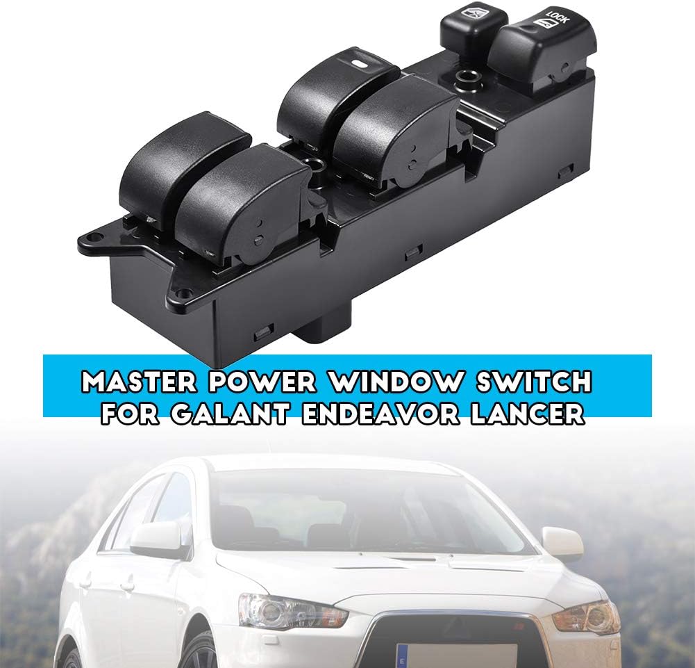 Front Drive Side Power Window Master Control Switch for 2007-2011 Endeavor,2007-2012 Galant,2004-2007 Lancer,2005-2006 MonteroReplaces OE# MR587943,WSMT010
