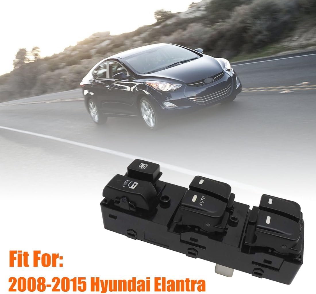 93570-0Q000-M5 Front Left Power Control Window Switch Driver Compatible with 2008-2015 Hyundai Elantra Replace OE 93570-0Q000 Fit for Driver Side Electric Master Window Switch for Elantra 2008-2015