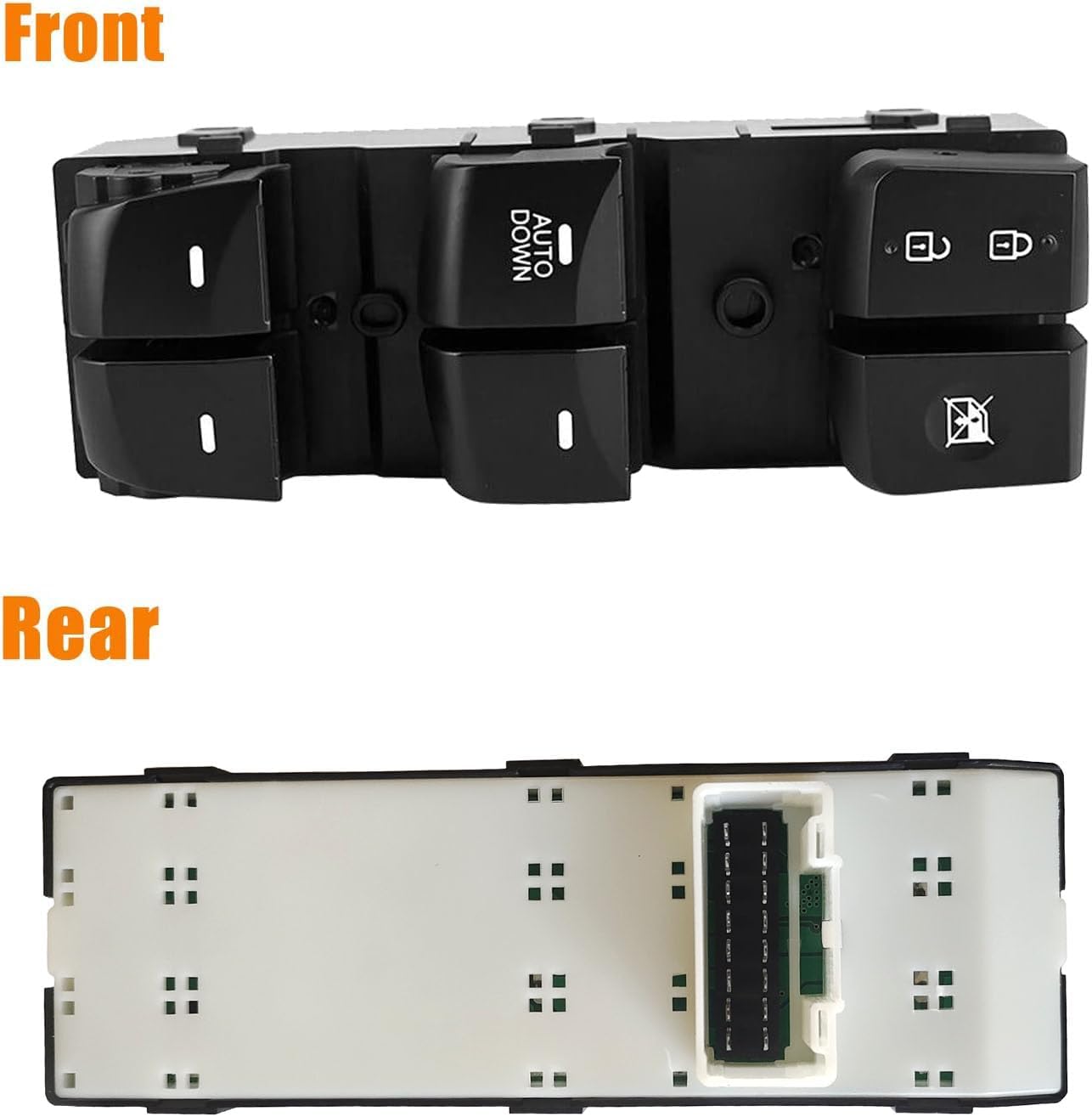 Power Window Control Switch fit for Hyundai Elantra 2011-2015, Replace OEM 93570-3X000, Front Left Driver Side Power Window Master Control Switch Button 11-15