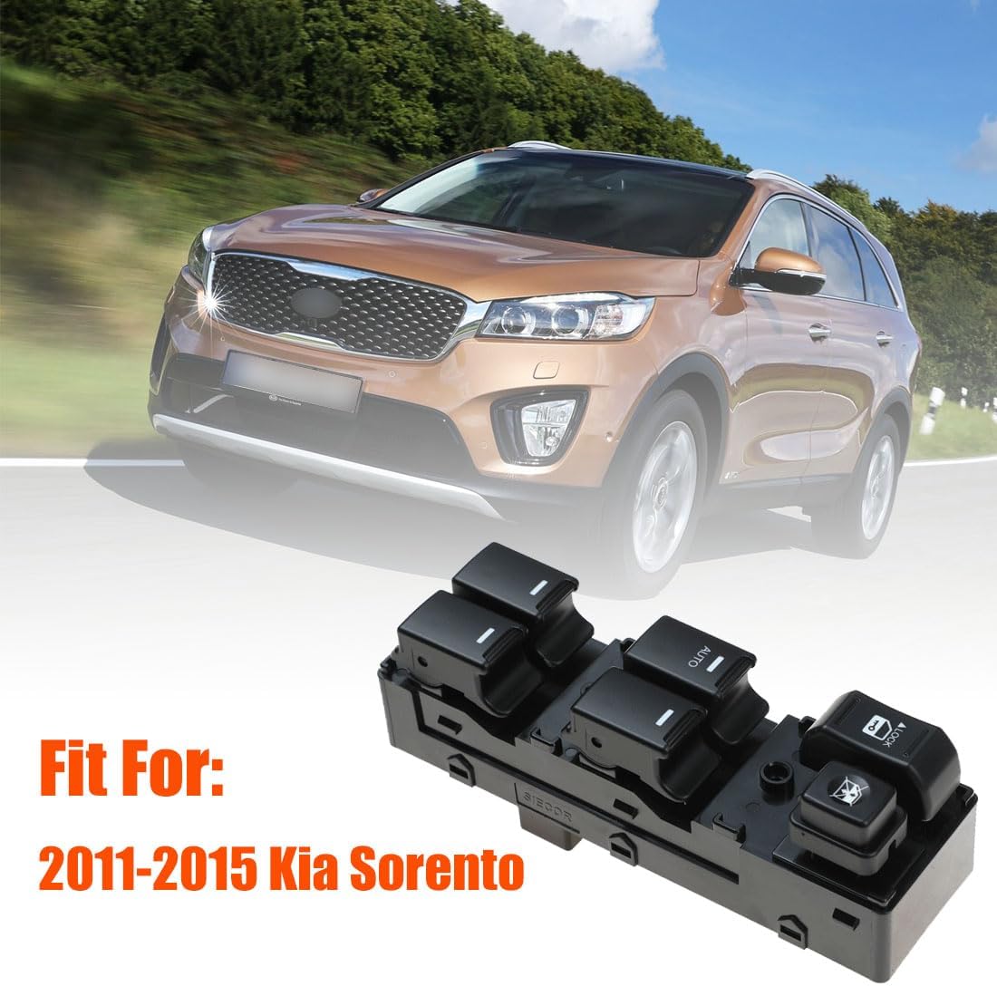 93573-2P100 Front Left Power Auto Window Switch Driver Compatible with 2011-2015 Kia Sorento, Driver Side Electric Master Window Switch Fit for Sorento 2011 2012 2013 2014 2015 Replace OE 935732P100