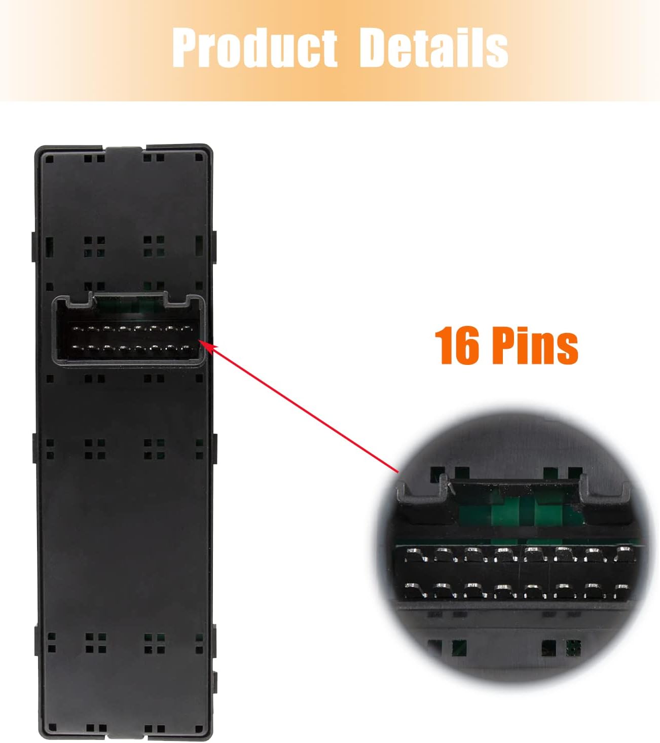 Power Window Control Switch Fit for KIA Sorento R 2010-2014 Replace OEM 93570-2P100VA, 935702P100VA For Driver Side Front Left Master Window Control Switch Button Compatible with 10-14 Sorento R