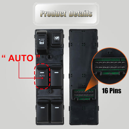 93573-2P100 Front Left Power Auto Window Switch Driver Compatible with 2011-2015 Kia Sorento, Driver Side Electric Master Window Switch Fit for Sorento 2011 2012 2013 2014 2015 Replace OE 935732P100