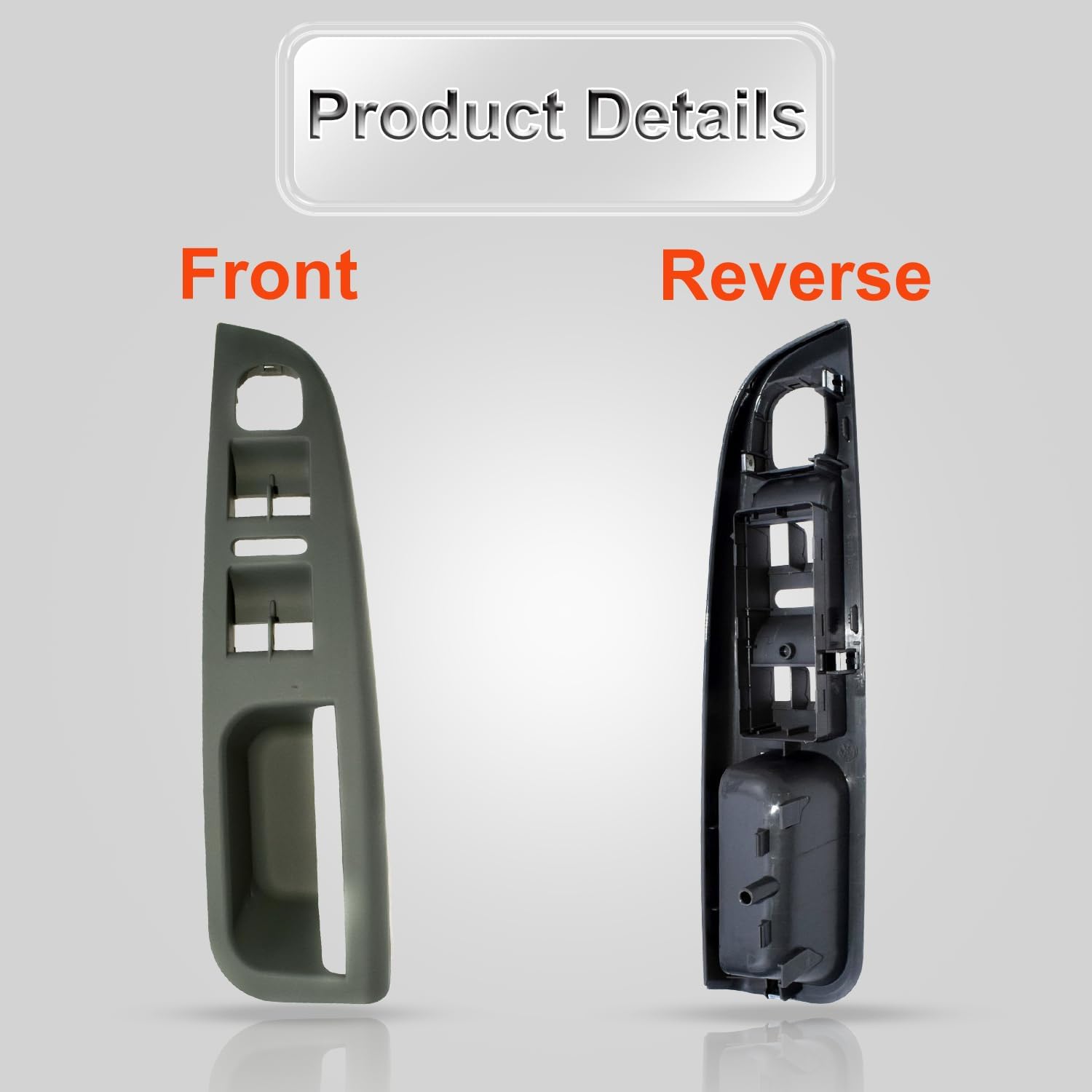1K4868049B Front Left Side Door Window Switch Bezel Cover Replacement for VW Jetta 2005-2010 Replace OEM# 1K4868049C, Door Window Switch Bezel Cover Fit for VW MK5 2005-2010