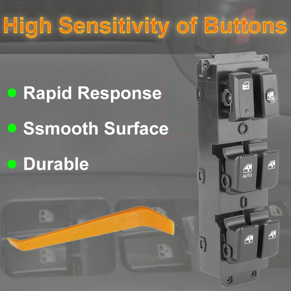 93570-2B000S4 Front Left Power Auto Window Switch Driver Compatible with 2007-2011 Hyundai Santa Fe CM Replace OE 93570-2B830 Driver Side Electric Master Window Switch Fit for Santa Fe CM 2007-2011