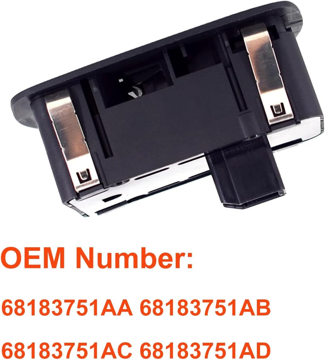 68183751AA Power Window Control Switch Front Right Passenger Side Compatible with Dodge Challenger 2015-2022 Replace # 68183751AB Replacement for Right Side Electric Window Switch for Challenger 15-22