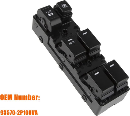 Power Window Control Switch Fit for KIA Sorento R 2010-2014 Replace OEM 93570-2P100VA, 935702P100VA For Driver Side Front Left Master Window Control Switch Button Compatible with 10-14 Sorento R