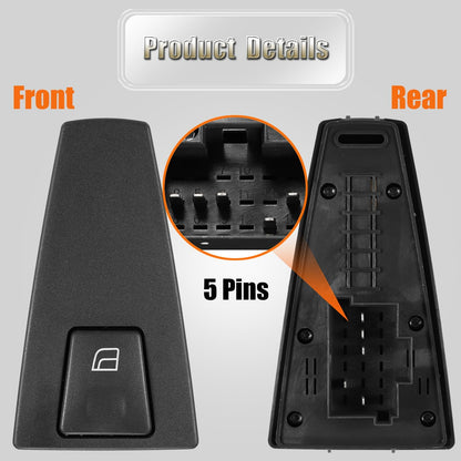 22566514 Right Side Power Control Window Switch Compatible with 2006-2014 Volvo Truck FH12 FM VNL Replace# 21354613, Passenger Side Power Master Window Switch for Volvo Truck FH12 FM VNL 2006-2014