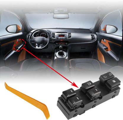 Power Window Master Control Switch Button Compatible with Kia Sportage 2014 2015 2016 Replace OEM 935703W000 for Front Left Driver Side Door Window Switch Replacement for 2014-2016 Kia Sportage