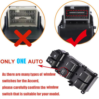 Front Left Driver Side Master Window Switch Compatible with Honda Accord Sedan 2008-2012 Replace OE 35750-TB0-H01 | Fit for 08-12 Honda Accord Power Window Master Single Auto Switch Buttons
