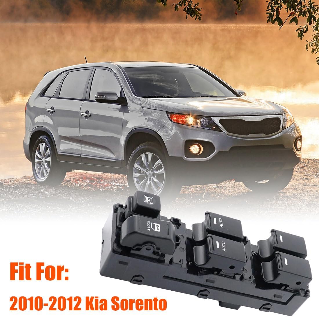 93570-2P200 Front Left Power Control Window Switch Driver Compatible with 2010-2012 Kia Sorento, Driver Side Electric Master Window Switch Replacement for Sorento 2010 2011 2012 Replace OE 935702P200