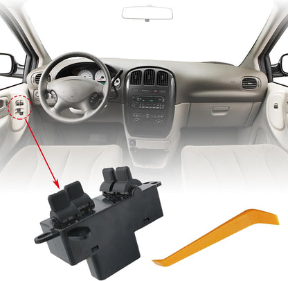 Power Window Master Control Switch Fit for Chrysler Town & Country, Dodge Caravan/Dodge Grand Caravan 2004-2007 Replace OE 4685732AC, 901449 for Front Left Driver Side Power Window Switch Button