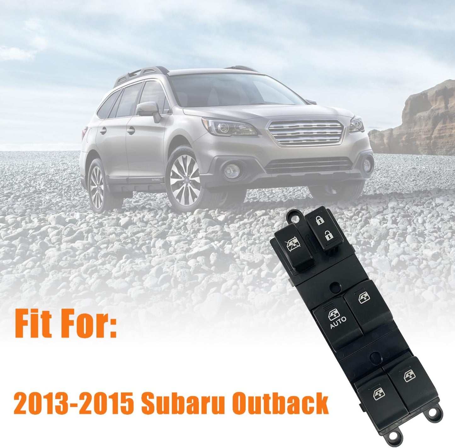 Power Window Control Switch fit for 2013-2015 Subaru Outback, Replace OEM 83071-AJ240, Front Left Driver Side Power Window Master Control Switch Button 13-15