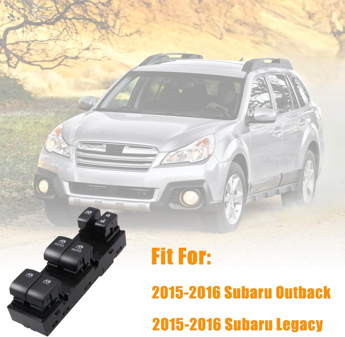 Power Window Control Switch fit for Subaru Outback Legacy 2015-2016, Replace OEM 83071AL05A, Front Left Driver Side Power Window Master Control Switch Button 15-16