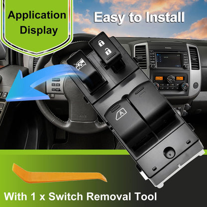 Front Drive Side Power Window Master Control Switch Fit for Nissan Frontier 2006-2016 King Cab/Extended Cab Replaces OE# 25401-ZP50A