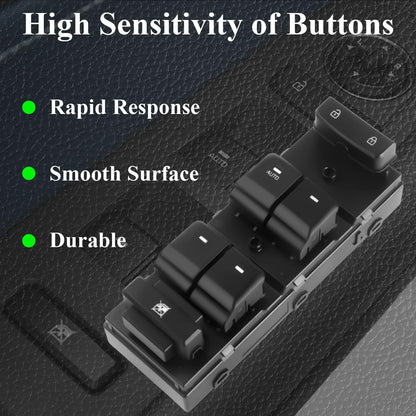 Front Left Driver Side Power Window Master Switch Fit for Hyundai Sonata 2015 2016 2017 2018 2019 Replace OEM 93570-C1000 for Power Window Control Switch Button Compatible for 2015-2019 Hyundai Sonata